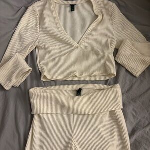 COPY - Ribbed flare pant set
